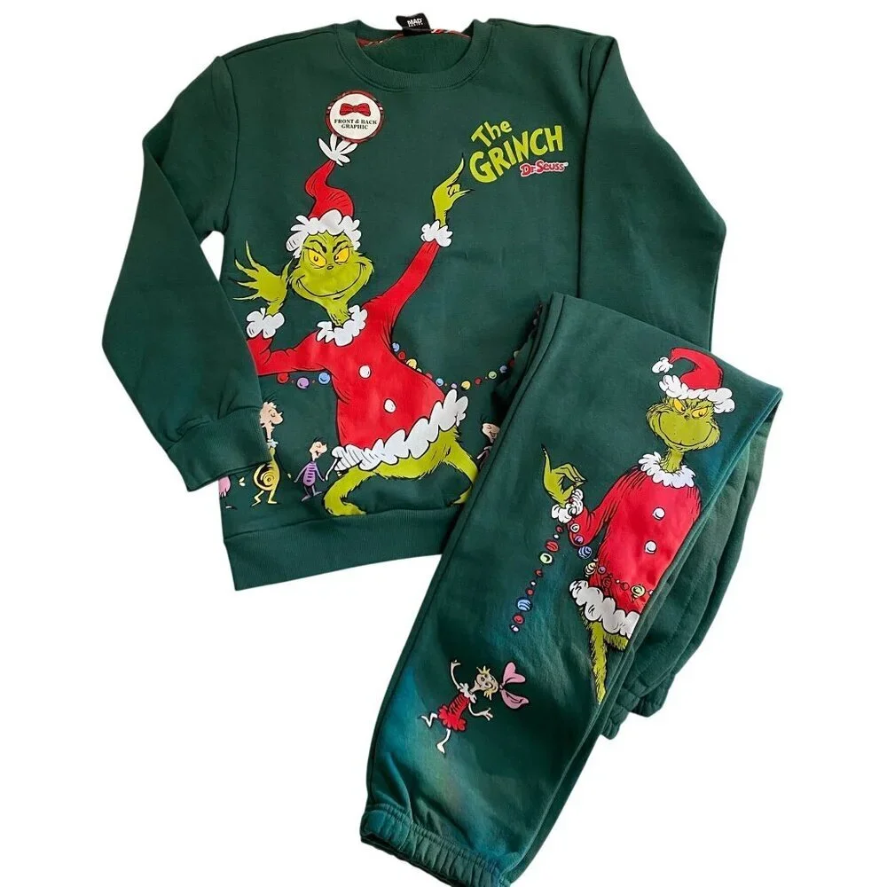 Target Kids' Dr. Seuss The Grinch Evergreen Fleece Graphic Sweatshirt & Pants